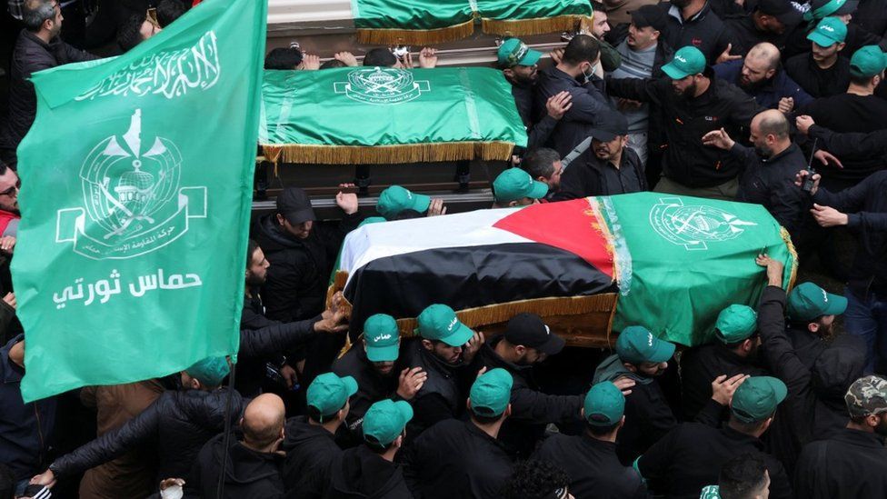 Saleh al-Arouri: Thousands attend Hamas deputy leader's funeral in Beirut